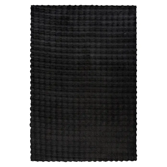 Kayoom Fellteppich Hailey 125 (Schwarz, 150 x 80 cm, 100 % Polyester)