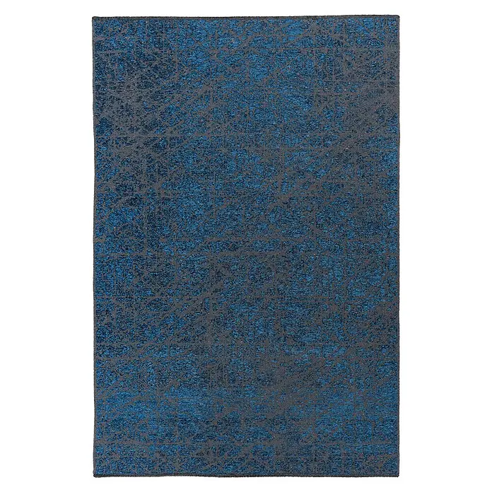 Kayoom Flachgewebeteppich Kalea 225 (Blau, 150 x 80 cm, 100 % Polyester)