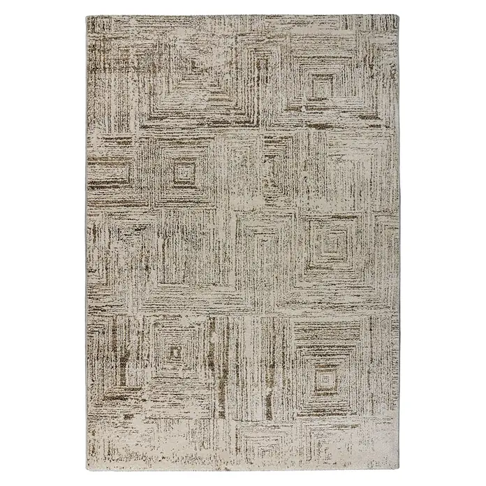 Kayoom Kurzflorteppich Napoli 537 (Creme, 170 x 120 cm, 55 % Polypropylen, 45 % Polyester)