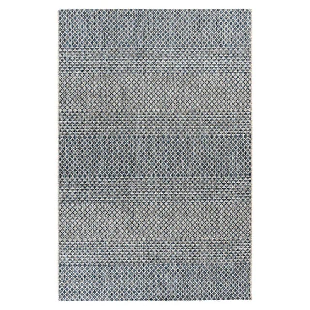 Kayoom Outdoor-Teppich Nautic 887 (Blau, 150 x 80 cm, 100 % Polypropylen)