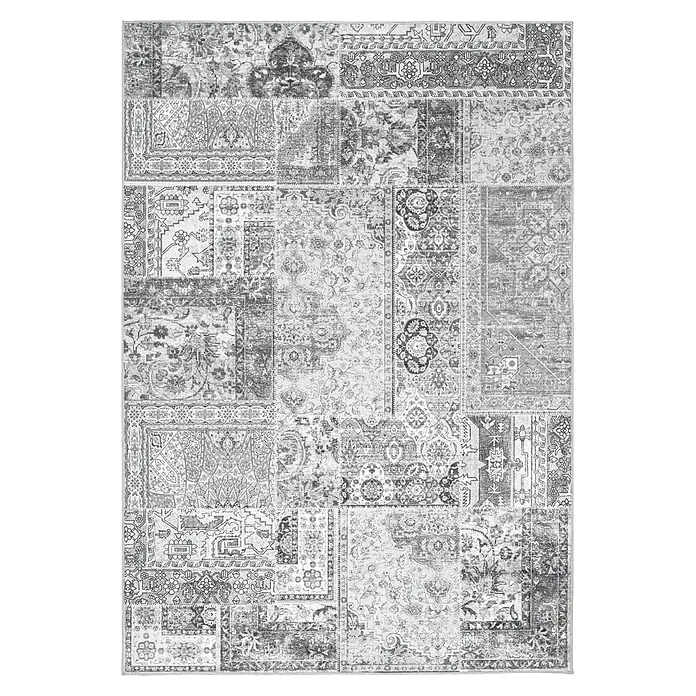 Kayoom Kurzflorteppich Visionary 130 (Grau, 170 x 120 cm, 80 % Polyester, 20 % Baumwolle)