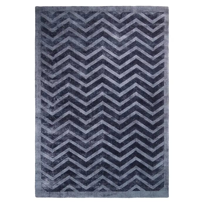 Kayoom Kurzflorteppich Luxury 410 (Marineblau, 230 x 160 cm, 100 % Viskose)