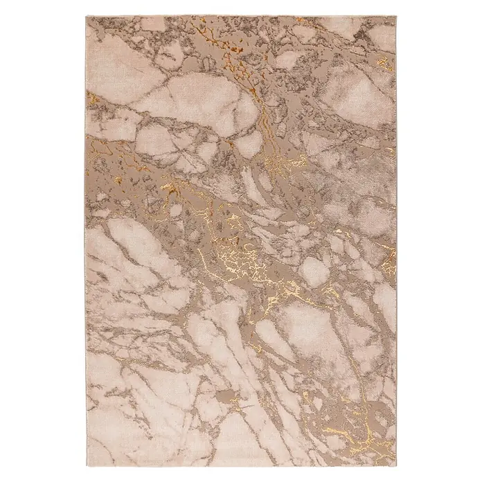 Kayoom Kurzflorteppich Mineral 425 (Gold, 150 x 80 cm, 70 % Polypropylen, 30 % Polyester)