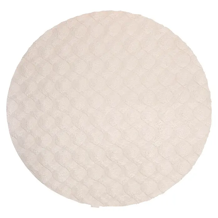 Kayoom Fellteppich Royal Glow 825 (Creme, Durchmesser: 120 cm, 80 % Polyester, 20 % Baumwolle)