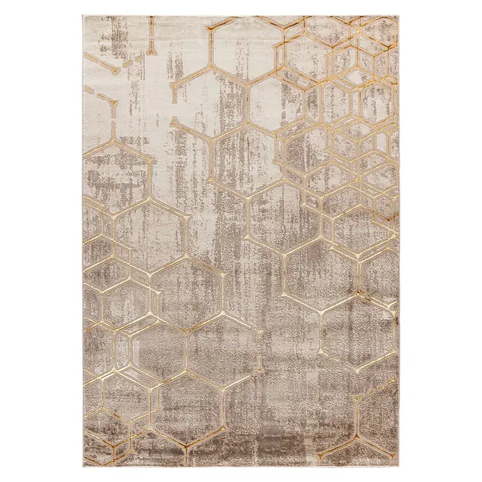 Kayoom Kurzflorteppich Mineral 525 (Beige, 170 x 120 cm, 70 % Polypropylen, 30 % Polyester)