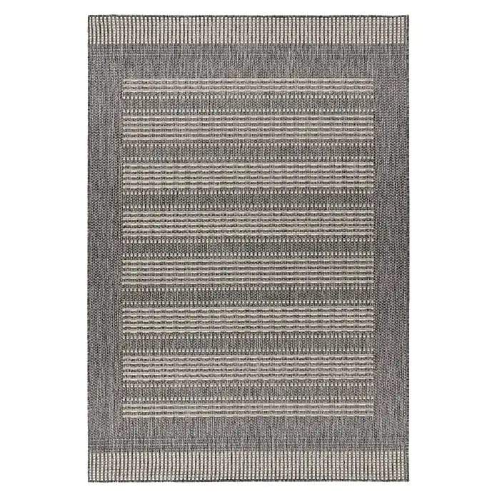 Kayoom Outdoor-Teppich Nibru 125 (Silber, 110 x 60 cm, 100 % Polypropylen)