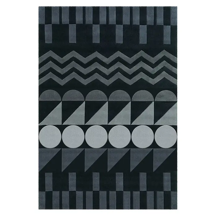 Kayoom Kurzflorteppich Spirit 3120 (Anthrazit, 140 x 70 cm, 100 % Modacryl)