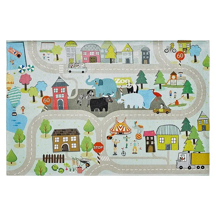 Kayoom Kinderteppich Sympathy Kids 241 Street (Multi, 120 x 80 cm, 100 % Polyester)
