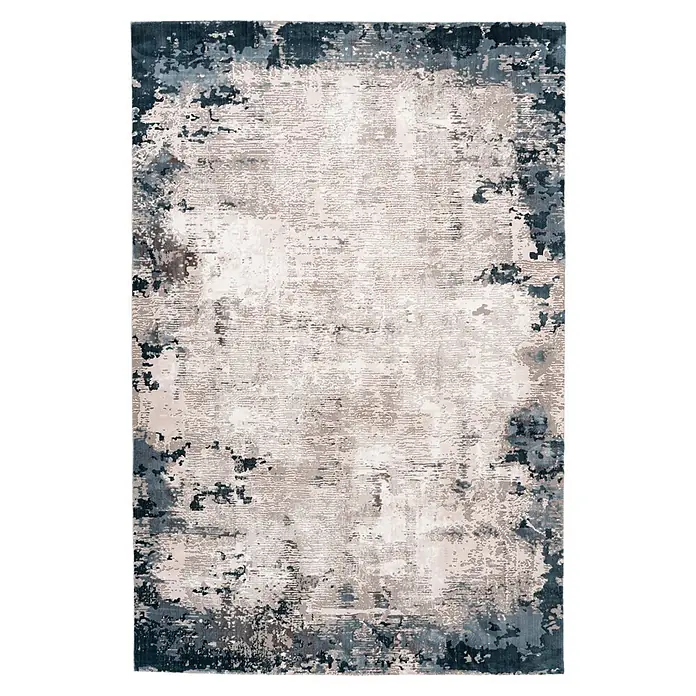 Kayoom Kurzflorteppich Olivo 922 (Blau, 170 x 120 cm, 100 % Polyester)