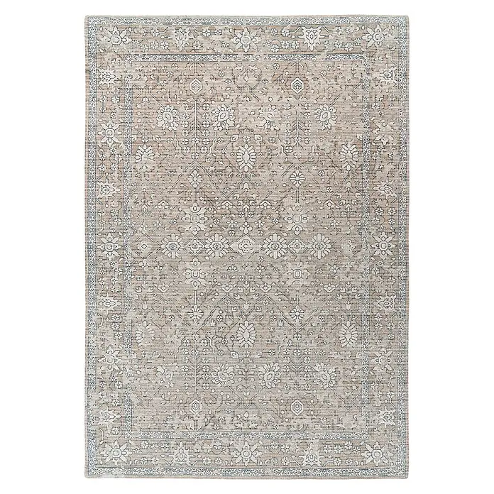 Kayoom Flachgewebeteppich Perry 125 (Khaki/Beige, 170 x 120 cm, 75 % Baumwolle, 25 % Polyester)