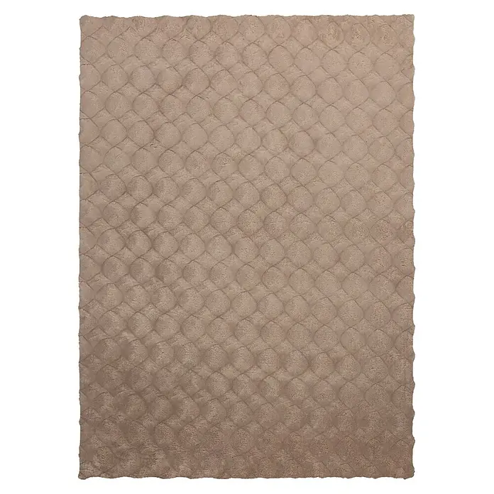 Kayoom Fellteppich Royal Glow 825 (Taupe, 170 x 120 cm, 80 % Polyester, 20 % Baumwolle)