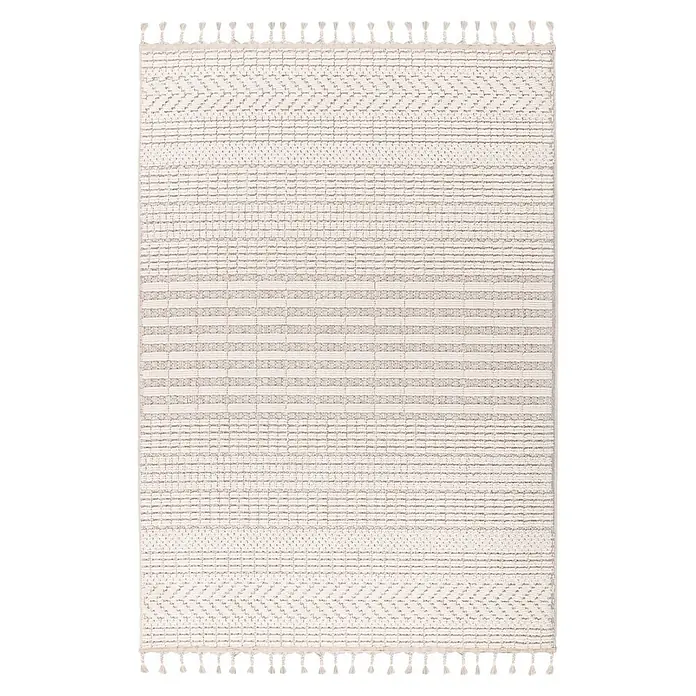Kayoom Fransenteppich Reef 125 (Elfenbein, 290 x 200 cm, 100 % Polypropylen)