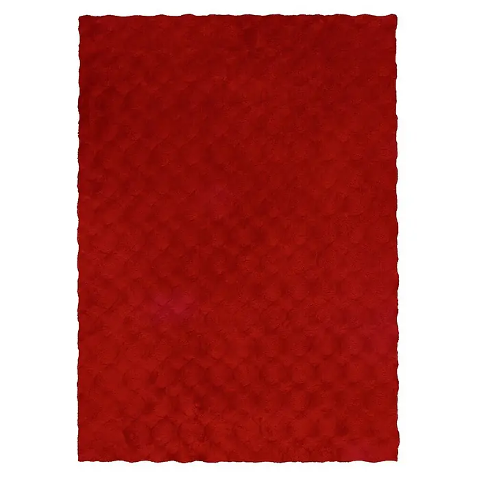 Kayoom Fellteppich Royal Glow 825 (Rötlich, 230 x 160 cm, 80 % Polyester, 20 % Baumwolle)