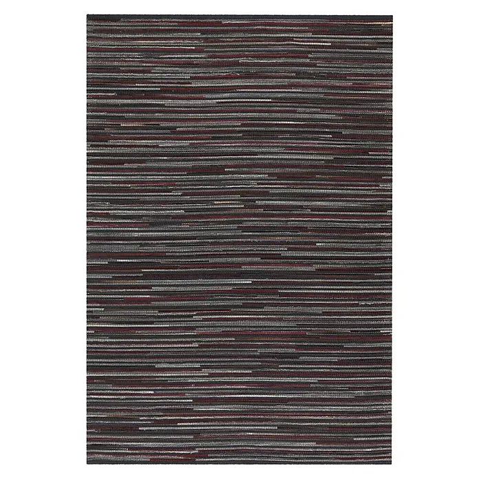 Kayoom Lederteppich Wild 8023 (Anthrazit, 240 x 170 cm, 50 % Leder, 44 % Wolle, 6 % Polyester)