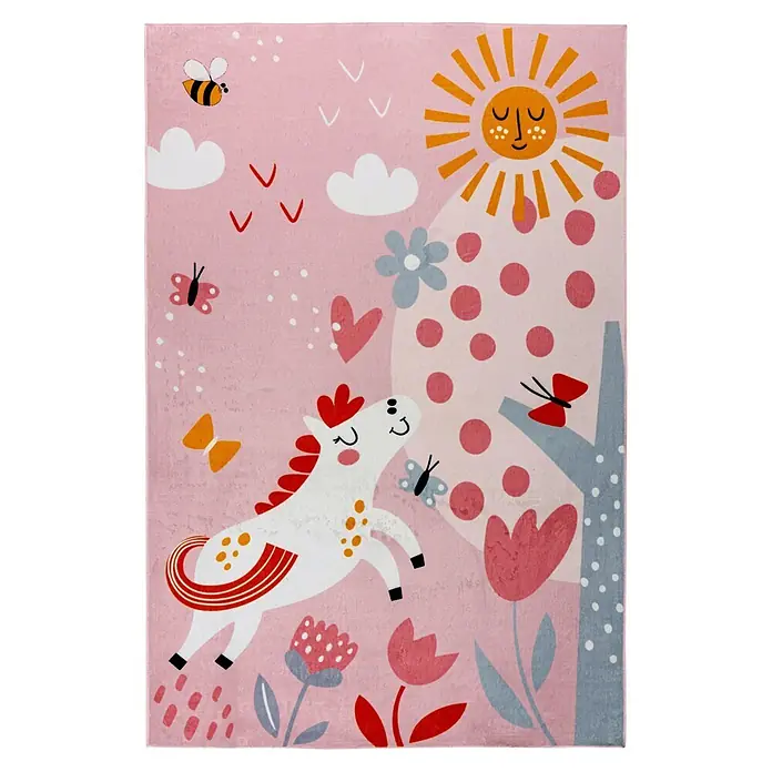 Kayoom Kinderteppich Wonder 126 (Rosa, 160 x 115 cm, 100 % Polyester)