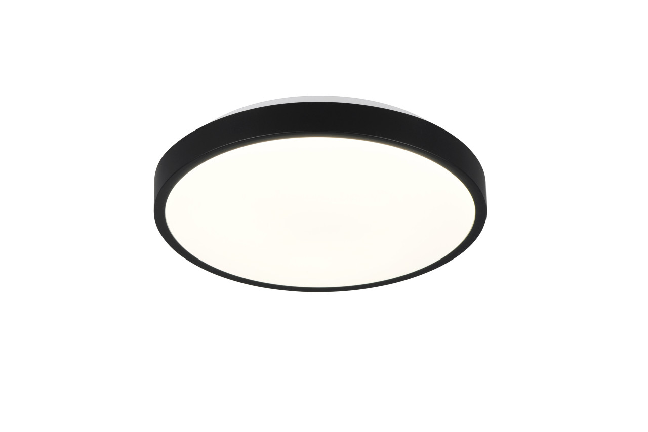 Reality LED-Deckenleuchte Slope Ø28,5 cm schwarz matt warmweiß Bild 4