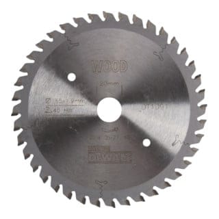 Zubehör - Sägeblatt Holz 165x20 mm, 40 Zähne DT1091 - Dewalt