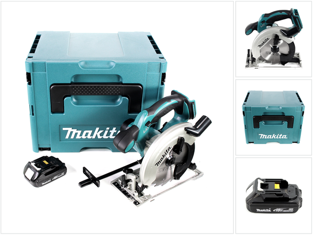 Makita DSS 611 Y1J Akku Handkreissäge 18V 165 mm im Makpac + 1x 1,5Ah Akku - ohne Ladegerät