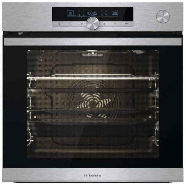 77 liter, 60 cm multifunktions-einbaubackofen mit pyrolyse-selbstreinigung, edelstahl - Hisense - BSA66334PX