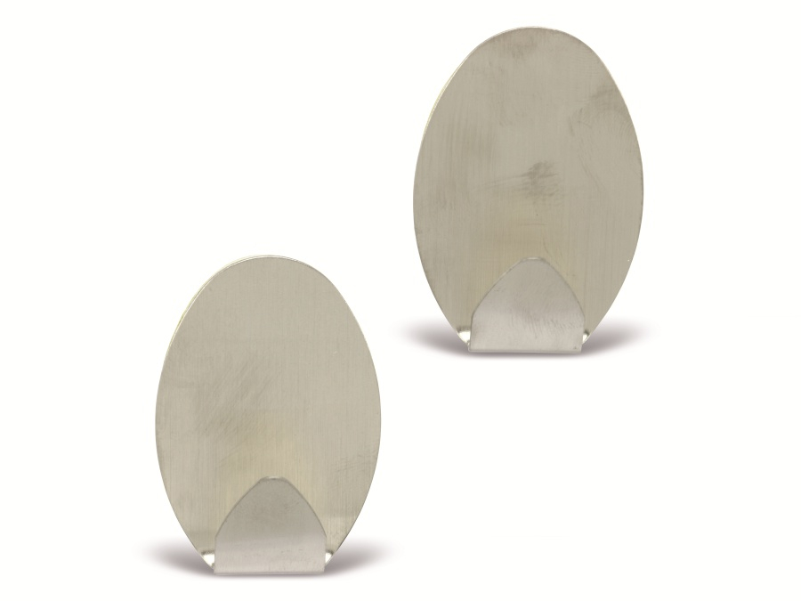 Edelstahl-Klebehaken 35 x 50 mm 1,0 kg 2-tlg.
