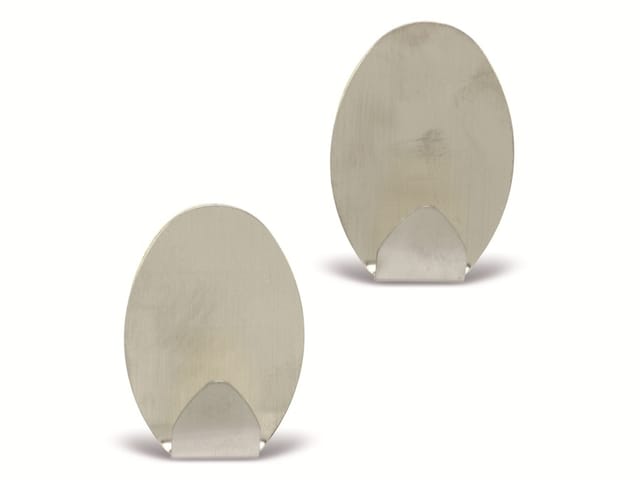 Edelstahl-Klebehaken 35 x 50 mm 1,0 kg 2-tlg.