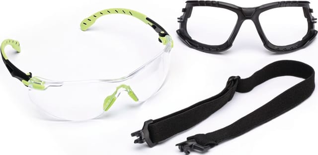 Solus S1201SGAFKT Schutzbrille mit Antibeschlag-Schutz Schwarz, Grün en 166 din 166 - 3M