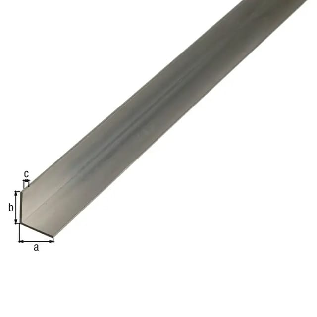 ALBERTS BA-Profil,Winkel, gleichsch., Alu natur, LxBxHxS 1000 x 20 x 20 x 1,5 mm
