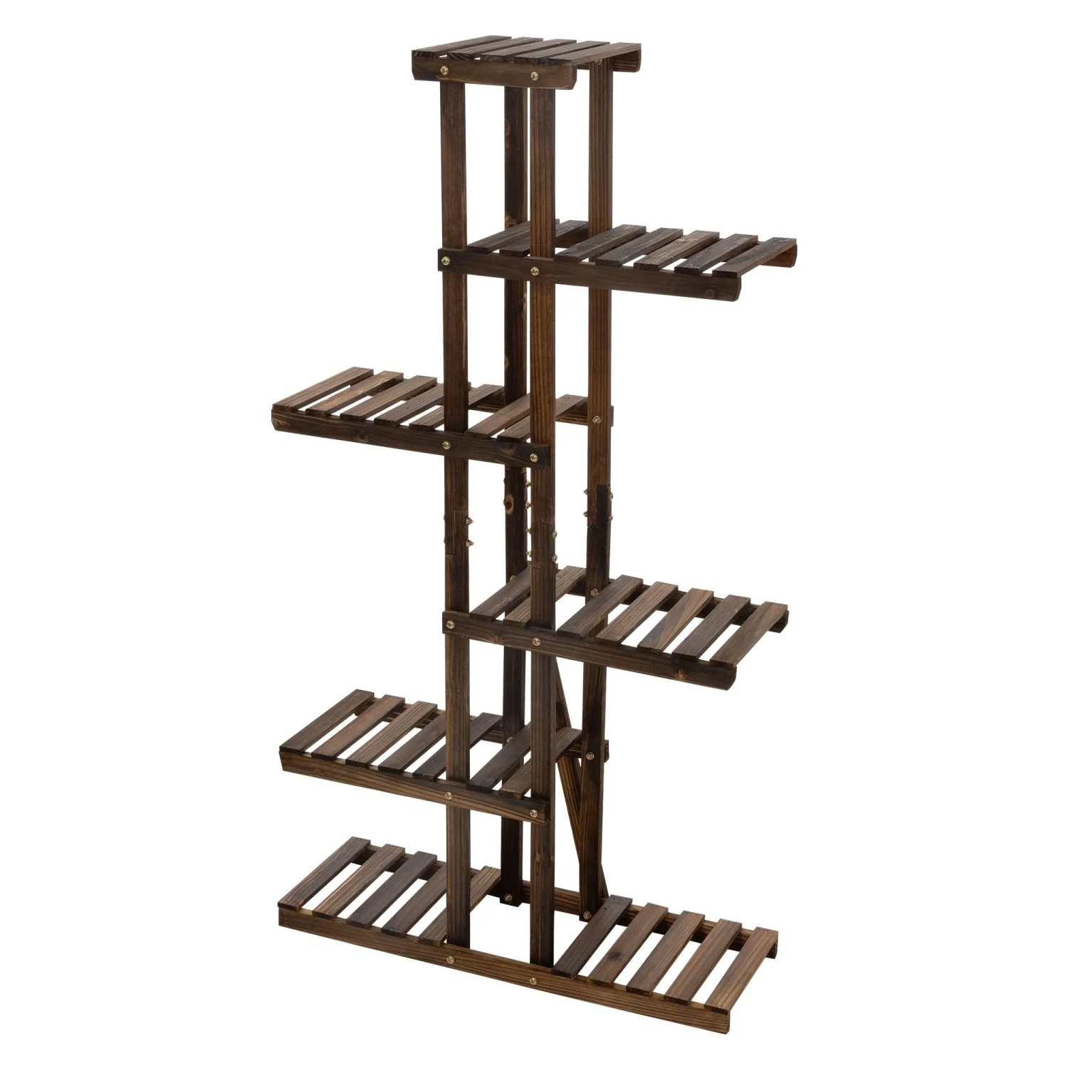 ML-Design Blumenregal aus Holz 75x27,5x140cm Pflanzenregal 6 Ebenen Blumentreppe
