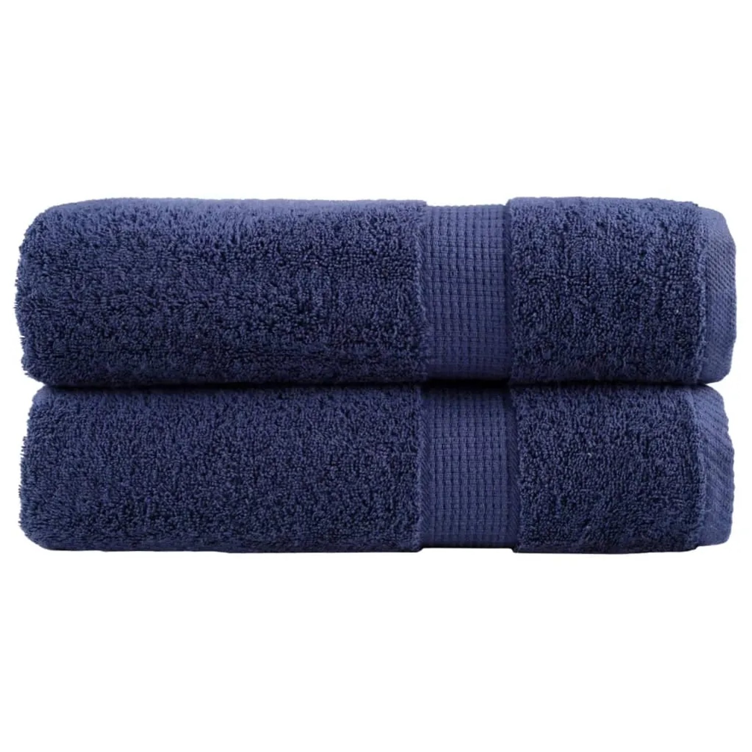 vidaXL Premium-Badetücher 2 Stk Marineblau 100x150 600g/m2 Baumwolle