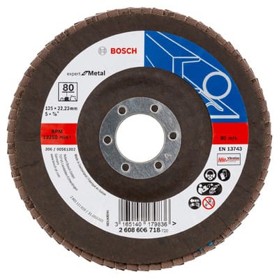 Bosch - Accessories 2608606718 X551 Fächerschleifscheibe Durchmesser 125 mm Bohrungs-Ø 22.33 mm Stahl