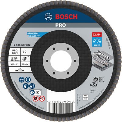 Bosch - pro X571 Fächerschleifscheibe 125 mm G60 - 2608607327