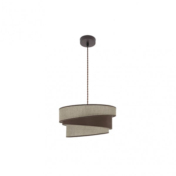 FABRILAMP Hara Pendelleuchte 1xe27 Braun/Braun Regx40x40 Cm