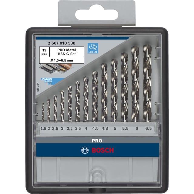 Bosch PRO Metal HSS-G Spiralbohrer Set,13 - 2607010538