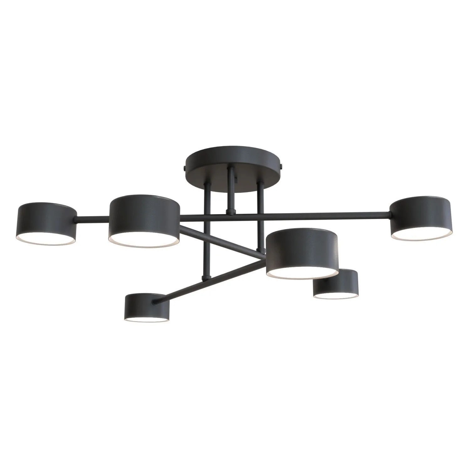 Licht-Erlebnisse Deckenleuchte Metall GX53 60 cm Breit Schwarz