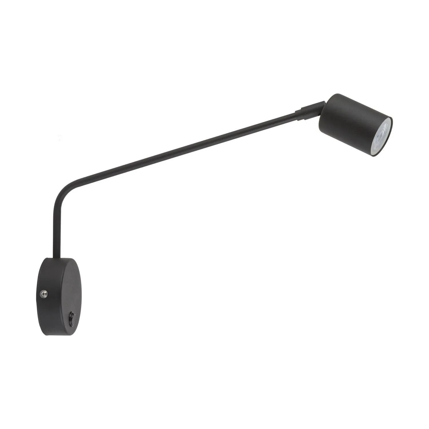 EASYLIGHT Wandleuchte Mit Schalter GU10 Verstellbar Schwarz Metall Logan