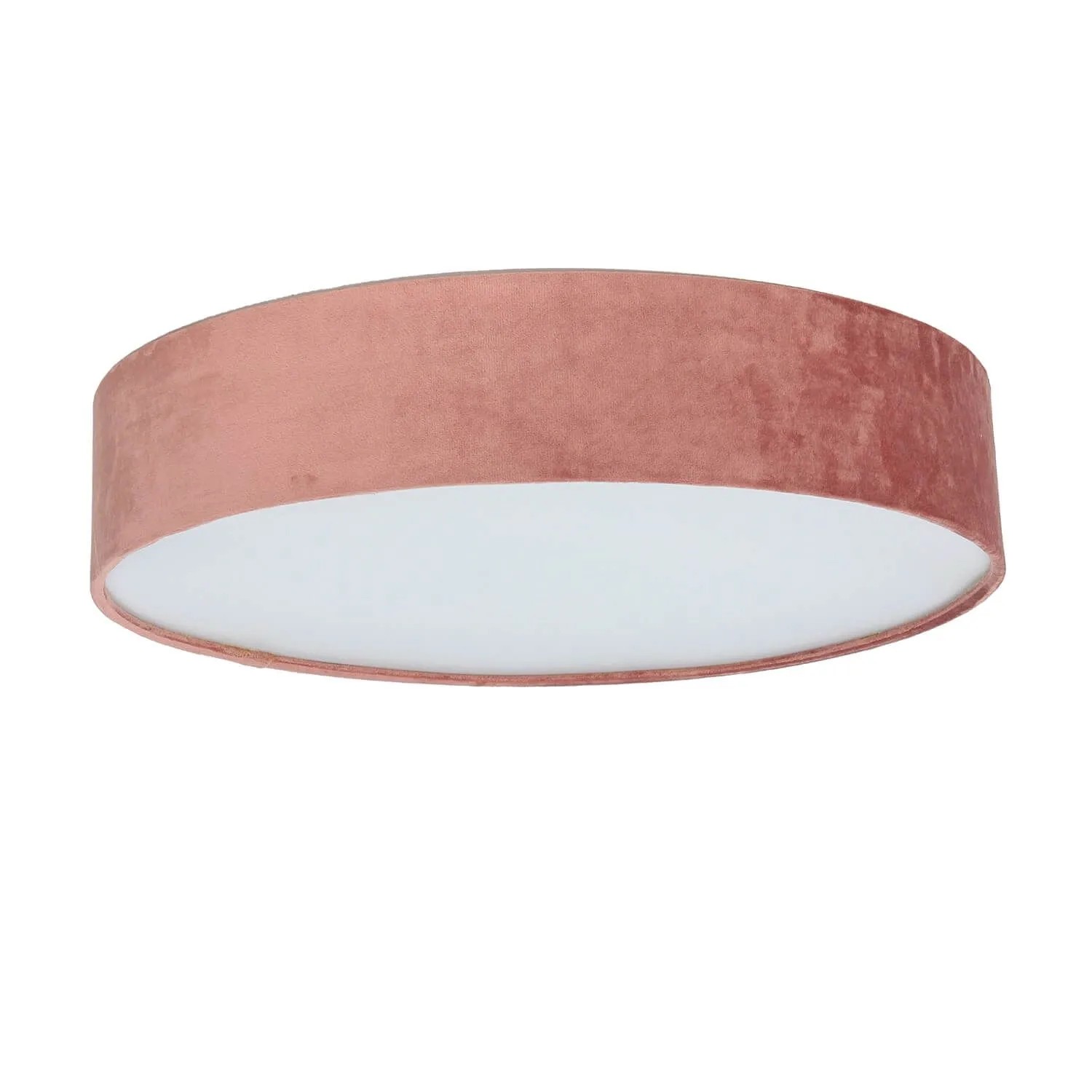 Licht-Erlebnisse Deckenleuchte Rund Ø 50 cm Rosa 3x E27 Samt