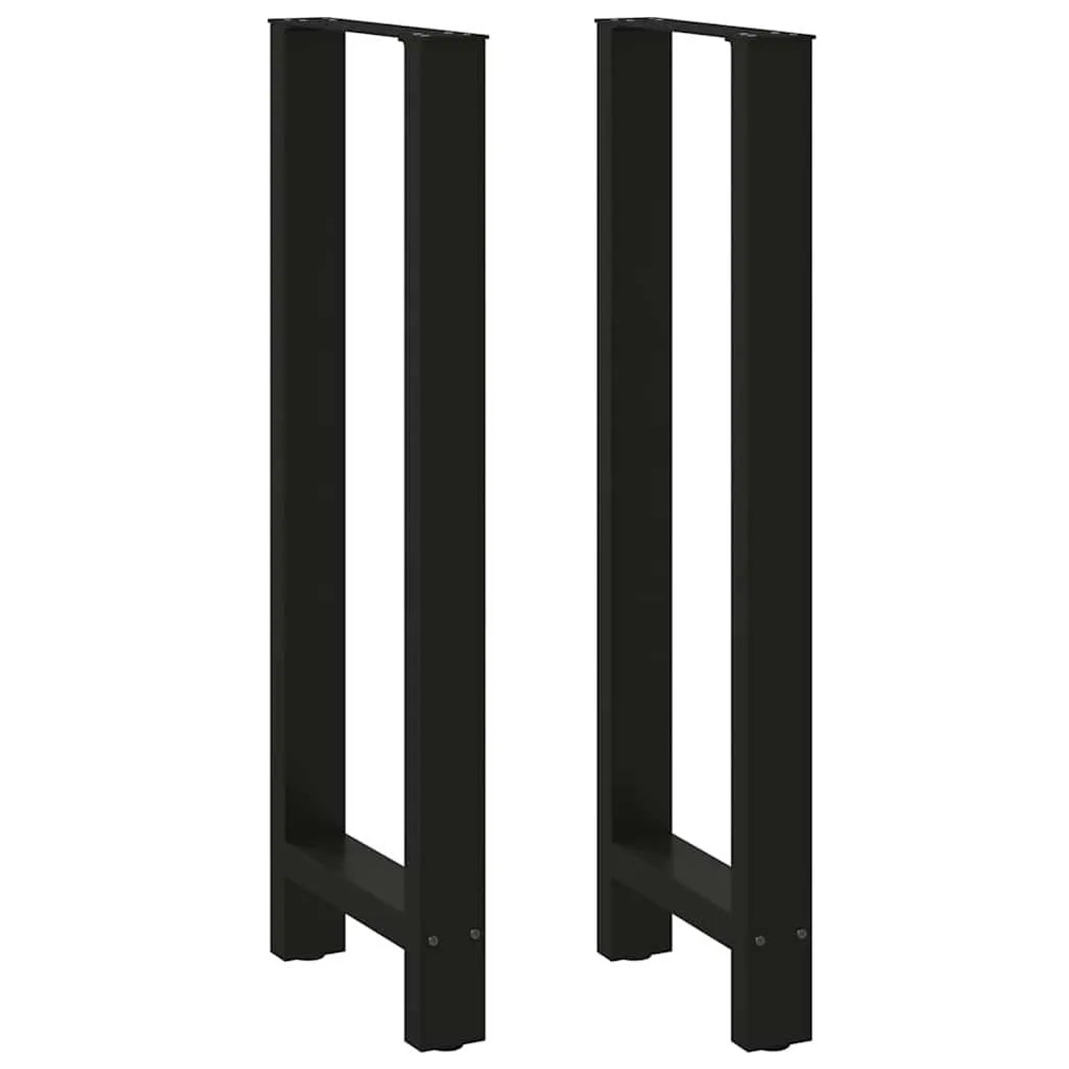 vidaXL Bartischbeine Schwarz 2 Stk 50x110-111 cm Stahl 4013352