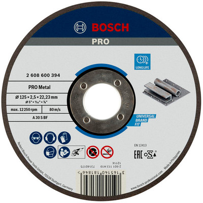 Pro Metal Trennscheibe 125 x 2,5 x 22,23 mm - 2608600394 - Bosch