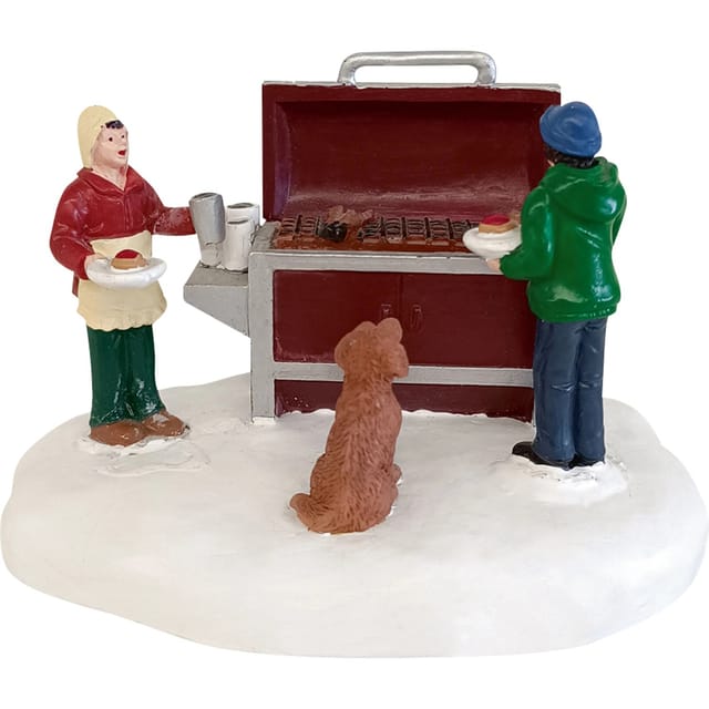 OBI Weihnachtsdorf Figur Grill Camping Mehrfarbig