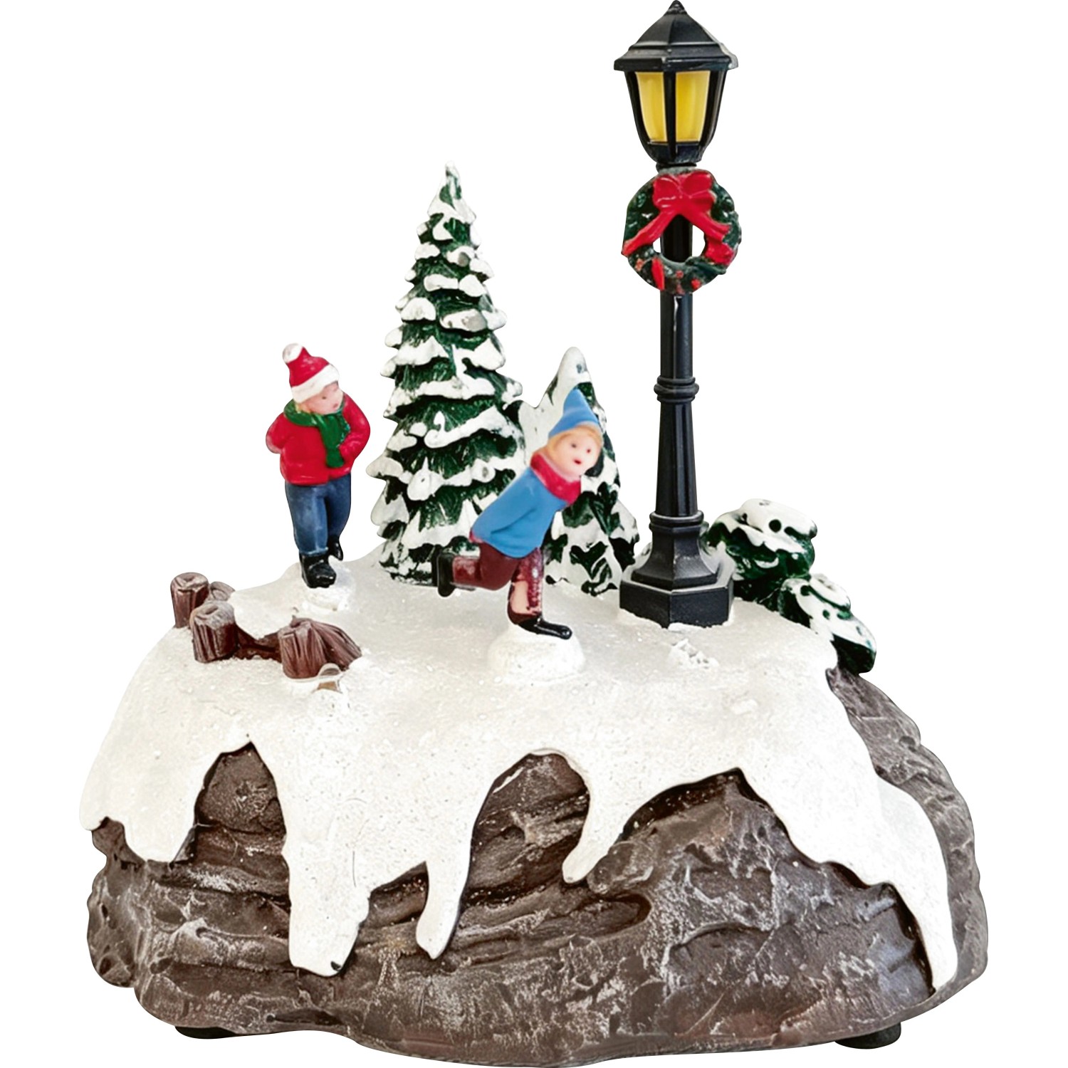 OBI Weihnachtsdorf Figur Laterne Beleuchtet Mehrfarbig 136 mm