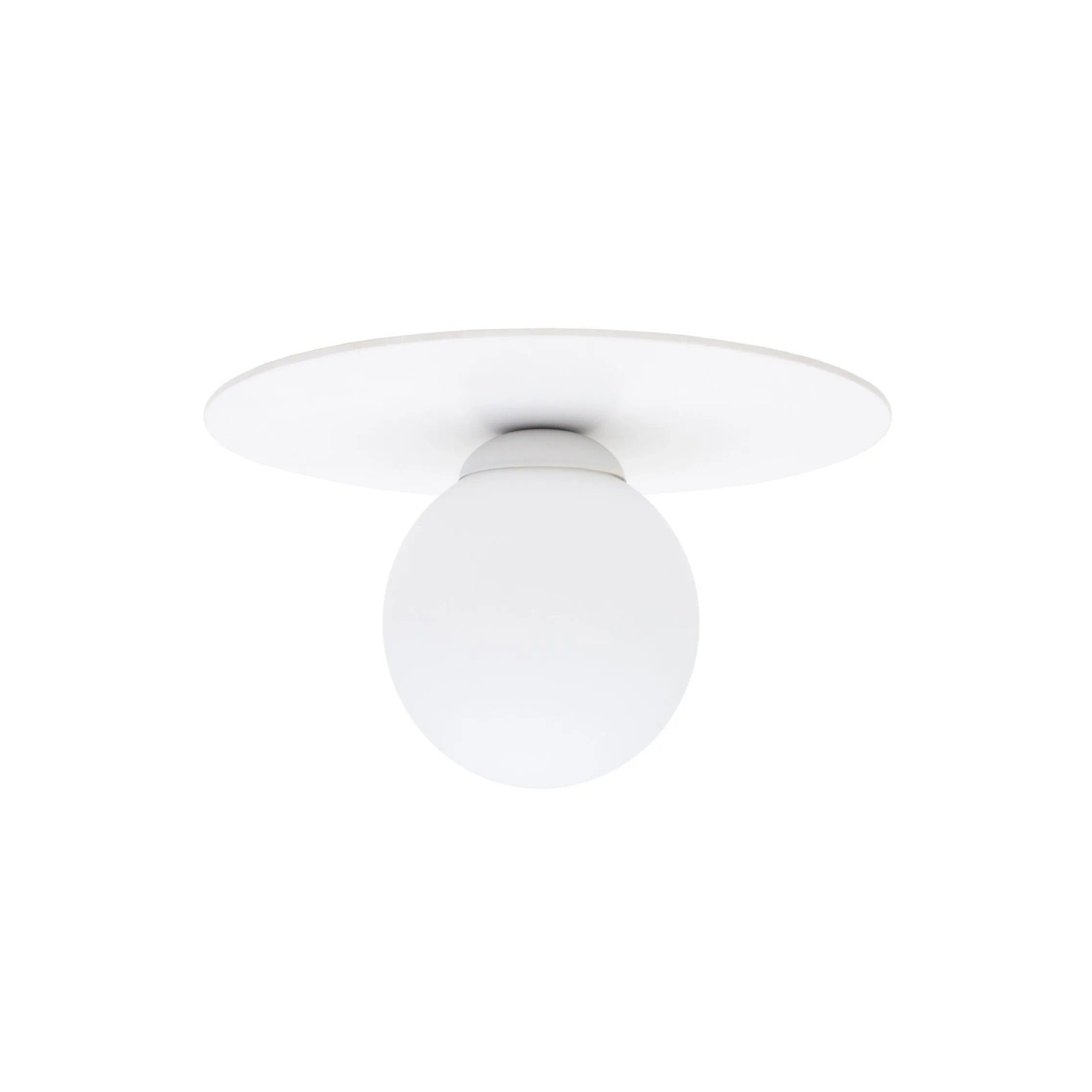 Licht-Erlebnisse Deckenleuchte Kugelschirm Metall Glas Ø 20 cm Weiß E27