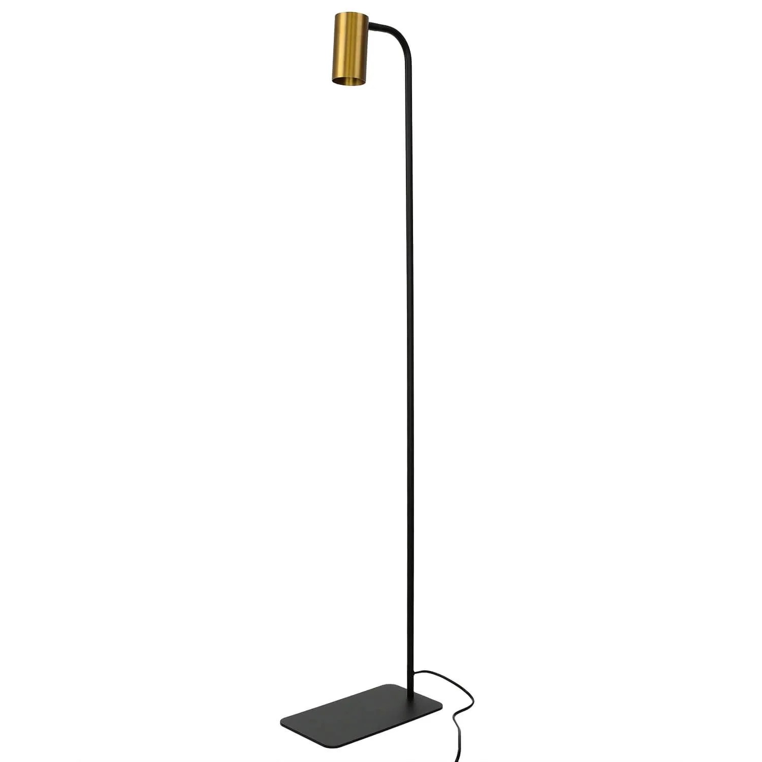 Licht-Erlebnisse Stehleuchte GU10 Schwenkbar 126 cm Klein Schwarz Messing