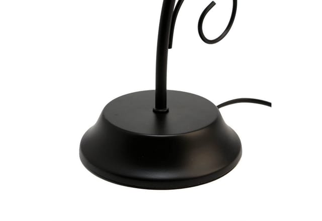 EASYLIGHT Tischlampe Glas Metall 43 cm E14 Schwarz Weiß Rustikal