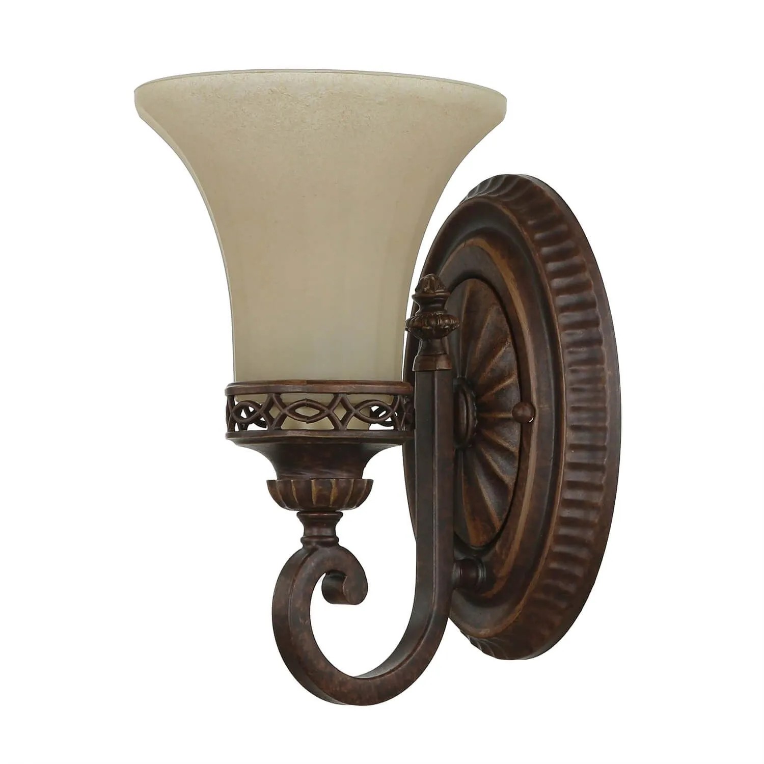 Licht-Erlebnisse Wandleuchte Metall Glas 24,8 cm Hoch E27 Rustikal