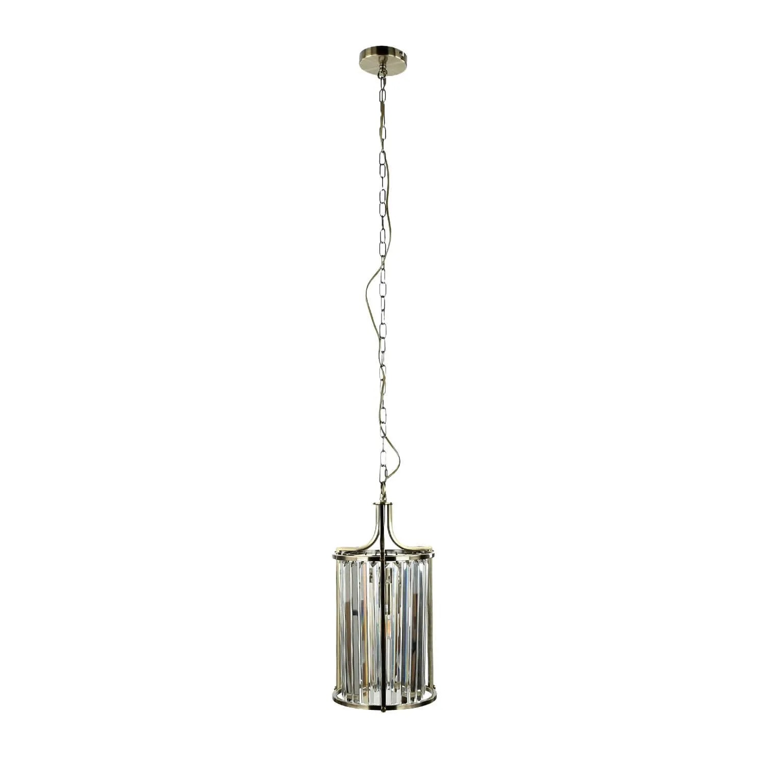 Licht-Erlebnisse Hängeleuchte Kristall Metall Ø 26 cm 2x E14 Jugendstil Art Deco