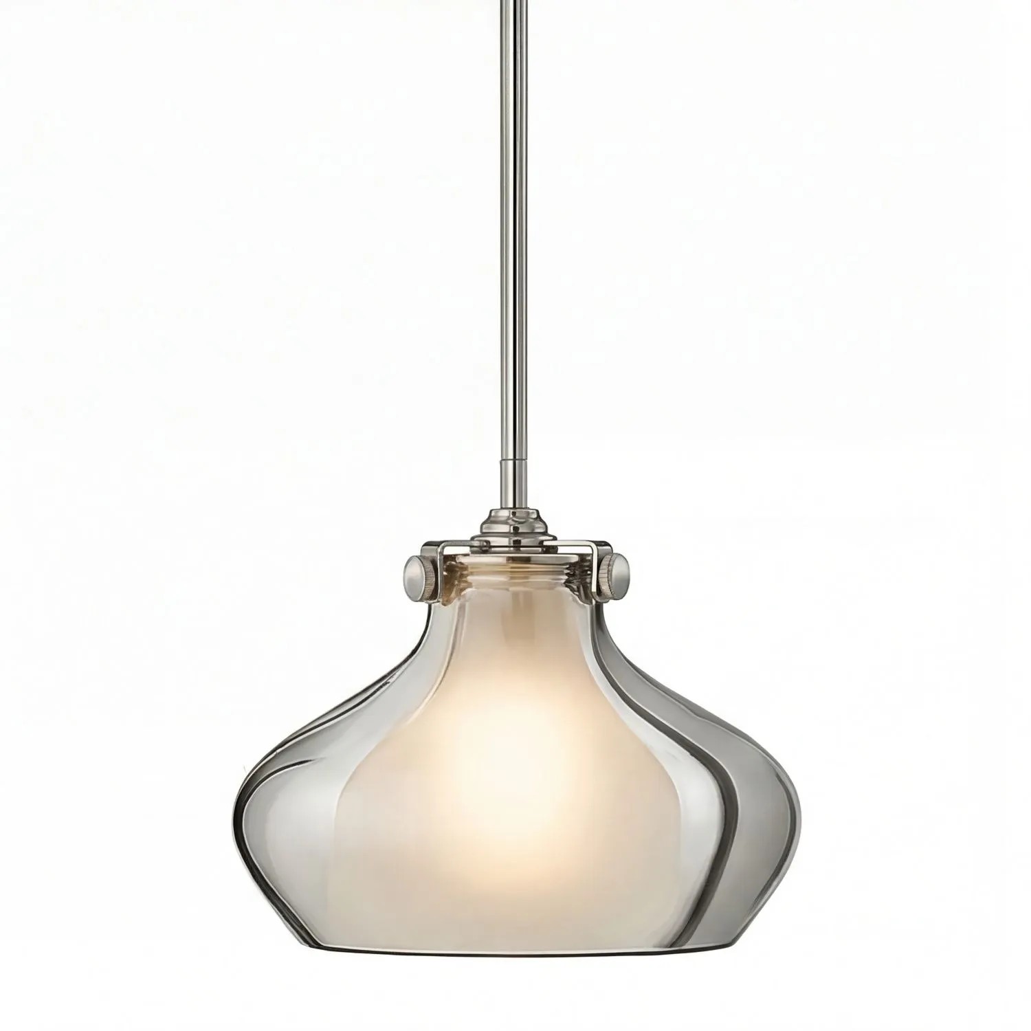 Licht-Erlebnisse Deckenlampe Chrom 24,8 CM Breit Metall E27 Vintage Design