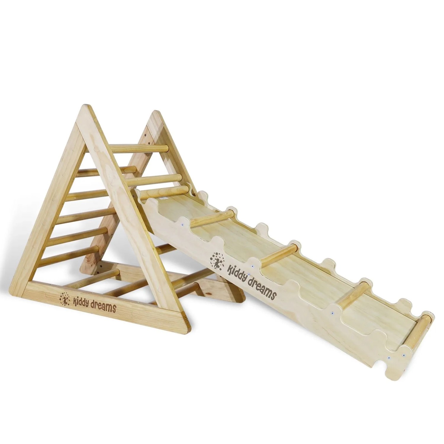 CCLIFE Kletterdreieck mit Rutsche Klettergerüst ab 2 Jahren Modell 015 Holz