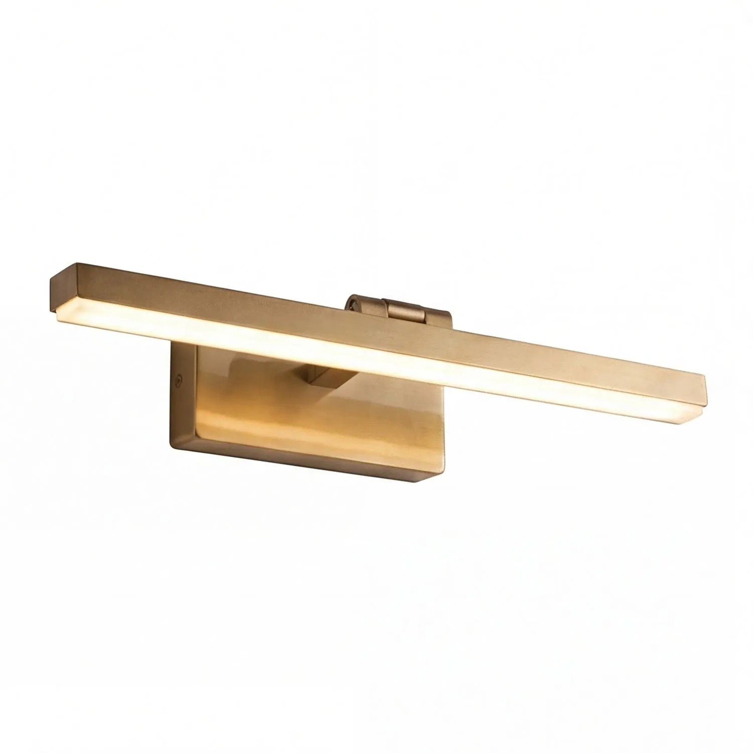 Licht-Erlebnisse LED Bilderlampe Mit Schalter 40,5 CM Breit In Messing Matt 3000 K Verstellbar