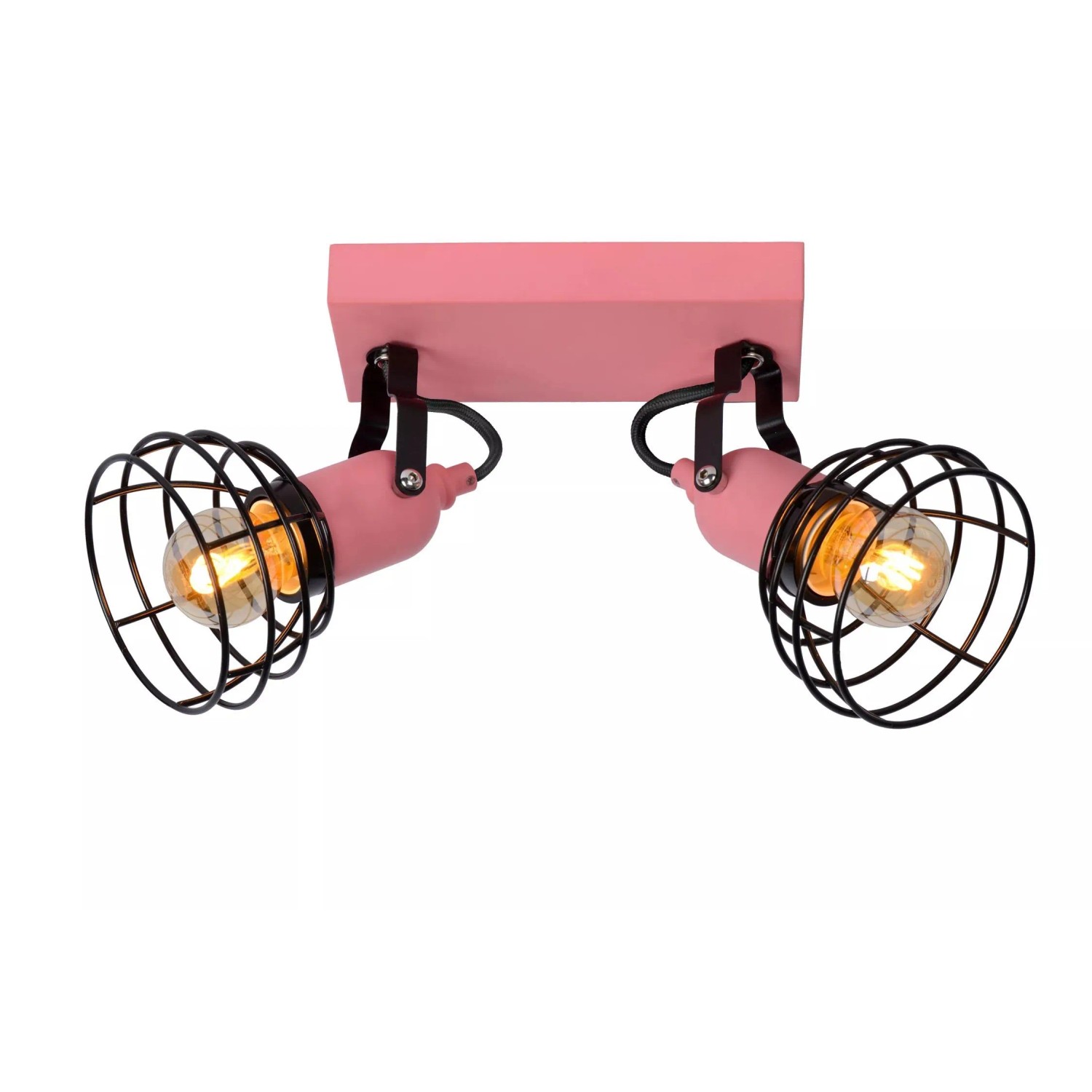 Licht-Erlebnisse Deckenstrahler Kinderzimmer Rosa Schwarz 24,5 CM Breit Klein Schwenkbar Metall 3-Flammig E27