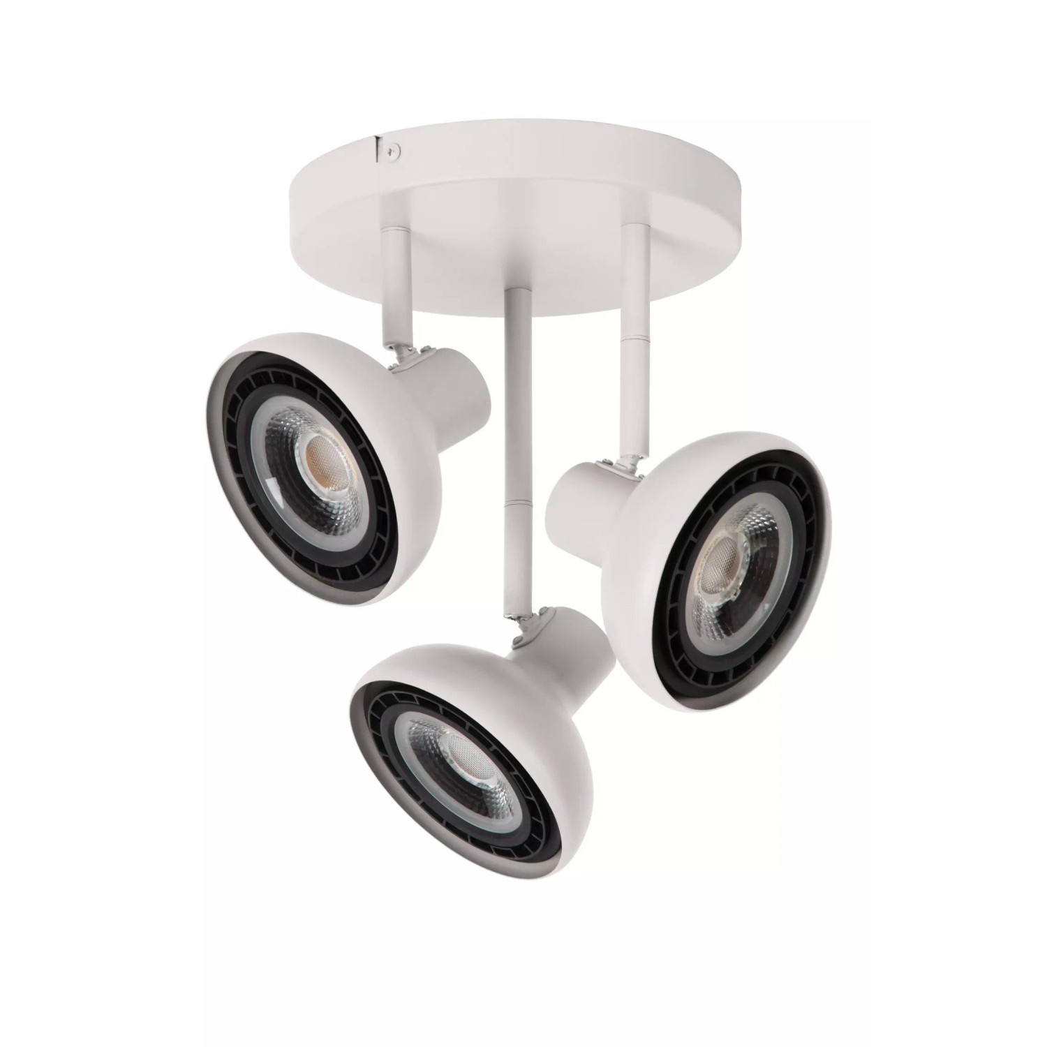 Licht-Erlebnisse Deckenstrahler Weiß 25,8 CM Breit Klein Schwenkbar Metall 3-Flammig GU10 Modern